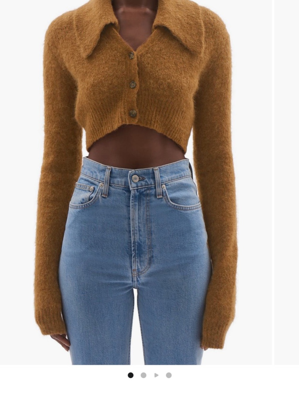 Helmut Lang Charcoal Fuzzy Knit Cardigan